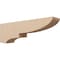 Ekena Millwork 6"W x 36"D x 12"H Thin Ridgewood Rough Cedar Woodgrain TimberThane Corbel, Primed Tan CORUR06X36X12RIDRCPR - alternate 1